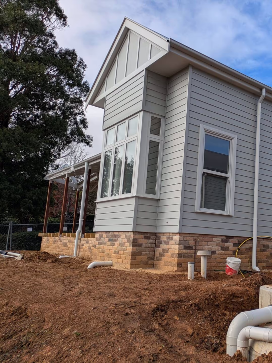 New weatherboard home exterior